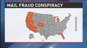 A photo of the locations that the five sisters are accused of committing up to $1 million in mail fraud. 